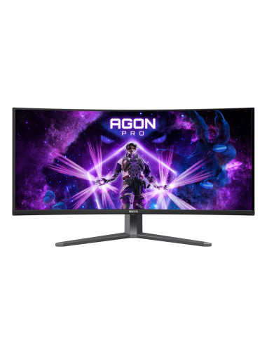 Aoc Agon Pro Ag346Ucd Monitor Komputerowy 86,4 Cm (34") 3440 X 1440 Px Wide Quad Hd Qd-Oled Czarny, Szary
