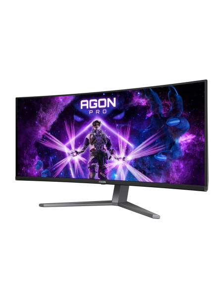 Aoc Agon Pro Ag346Ucd Monitor Komputerowy 86,4 Cm (34") 3440 X 1440 Px Wide Quad Hd Qd-Oled Czarny, Szary