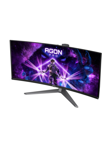 Aoc Agon Pro Ag346Ucd Monitor Komputerowy 86,4 Cm (34") 3440 X 1440 Px Wide Quad Hd Qd-Oled Czarny, Szary