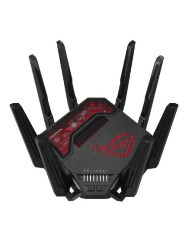 Asus Rog Rapture Gt-Be19000 Router Bezprzewodowy Multi-Gigabit Ethernet Trójpasmowy (2,4 Ghz / 5 Ghz / 6 Ghz) Czarny, Czerwony