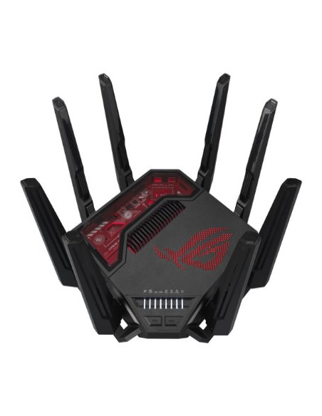 Asus Rog Rapture Gt-Be19000 Router Bezprzewodowy Multi-Gigabit Ethernet Trójpasmowy (2,4 Ghz / 5 Ghz / 6 Ghz) Czarny, Czerwony