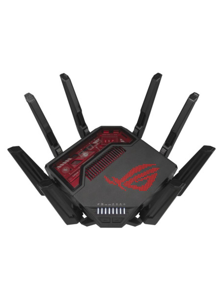 Asus Rog Rapture Gt-Be19000 Router Bezprzewodowy Multi-Gigabit Ethernet Trójpasmowy (2,4 Ghz / 5 Ghz / 6 Ghz) Czarny, Czerwony