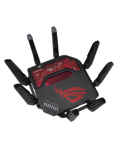 Asus Rog Rapture Gt-Be19000 Router Bezprzewodowy Multi-Gigabit Ethernet Trójpasmowy (2,4 Ghz / 5 Ghz / 6 Ghz) Czarny, Czerwony