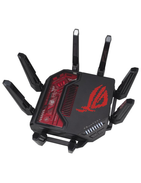 Asus Rog Rapture Gt-Be19000 Router Bezprzewodowy Multi-Gigabit Ethernet Trójpasmowy (2,4 Ghz / 5 Ghz / 6 Ghz) Czarny, Czerwony