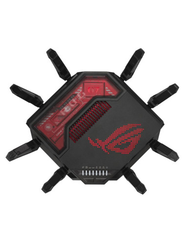 Asus Rog Rapture Gt-Be19000 Router Bezprzewodowy Multi-Gigabit Ethernet Trójpasmowy (2,4 Ghz / 5 Ghz / 6 Ghz) Czarny, Czerwony