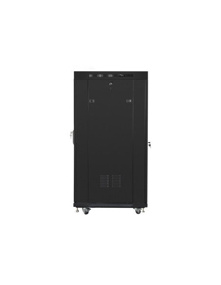 Szafa Instalacyjna Rack Stojąca 19" 27U 800X1200 Czarna Drzwi Szklane Lcd Lanberg (Flat Pack)