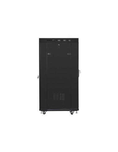 Szafa Instalacyjna Rack Stojąca 19" 27U 800X1200 Czarna Drzwi Szklane Lcd Lanberg (Flat Pack)