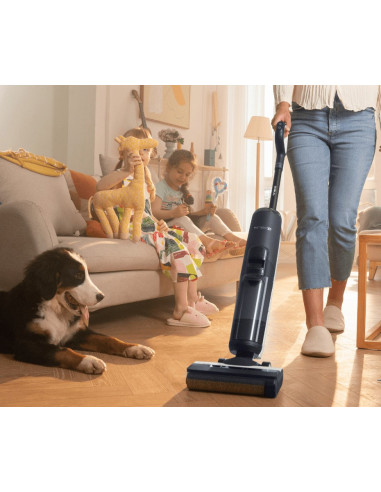 Tineco Floor One S6 Flashdry Pet Pionowy Odkurzacz Bateria Suchy I Mokry Hepa Bez Worka Czarny, Ciemny Niebieski, Szary 4 Ah