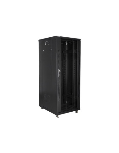 Szafa Jednosekcyjna, Zamykana Na Zamek Lanberg Ff01-6832-12B (32U  19'' / 600Mm / 800 Mm  Stojąca  Pełne, Szklane  800 Kg  Kolor