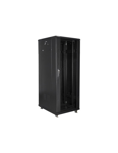 Szafa Jednosekcyjna, Zamykana Na Zamek Lanberg Ff01-6832-12B (32U  19'' / 600Mm / 800 Mm  Stojąca  Pełne, Szklane  800 Kg  Kolor