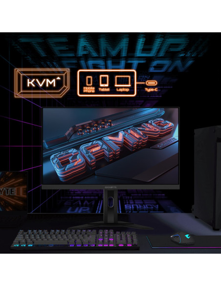 Gigabyte M27Ua 68,6Cm (27") 4K Uhd Ss-Ips Gaming Monitor 16:9 Hdmi/Dp/Usb-C 160Hz 1Ms (Mprt)