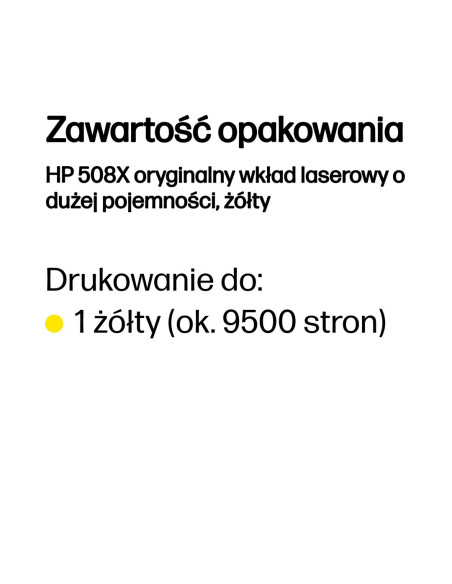Hp 508X Oryginalny Wkład Laserowy O Dużej Pojemności, Żółty