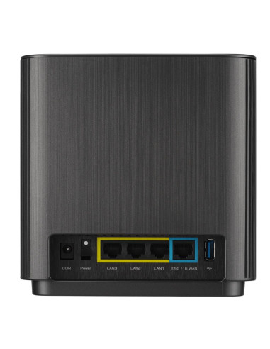 Asus Zenwifi Ax (Xt9) Ax7800 2Er Set Schwarz Tri-Band (2.4 Ghz/5 Ghz/5 Ghz) Wi-Fi 6 (802.11Ax) Czarny 4 Wewnętrzne