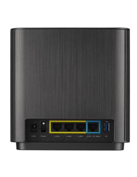 Asus Zenwifi Ax (Xt9) Ax7800 2Er Set Schwarz Tri-Band (2.4 Ghz/5 Ghz/5 Ghz) Wi-Fi 6 (802.11Ax) Czarny 4 Wewnętrzne