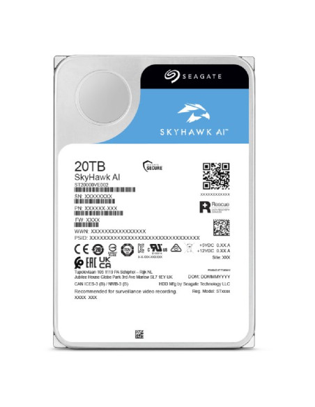 Dysk Twardy Hdd Seagate Skyhawk Ai 20Tb 3,5" Sata St20000Ve003
