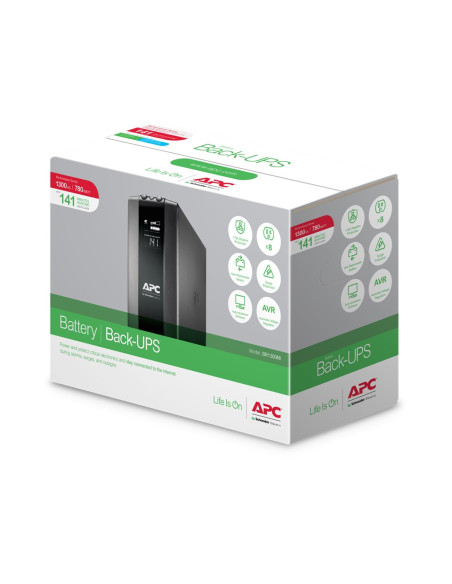 Apc Back Ups Pro Br 1300Va, 8 Outlets, Avr, Lcd Interface