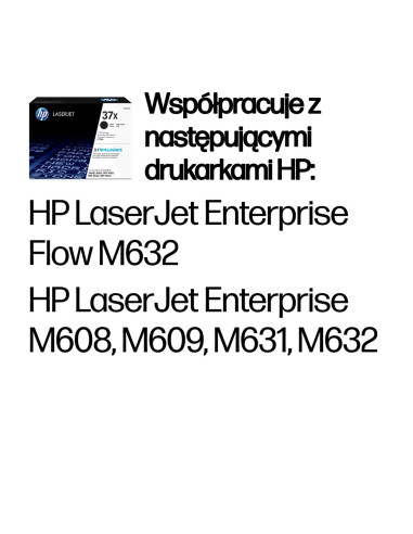 Hp 37X Oryginalny Wkład Z Czarnym Tonerem Laserjet Xl