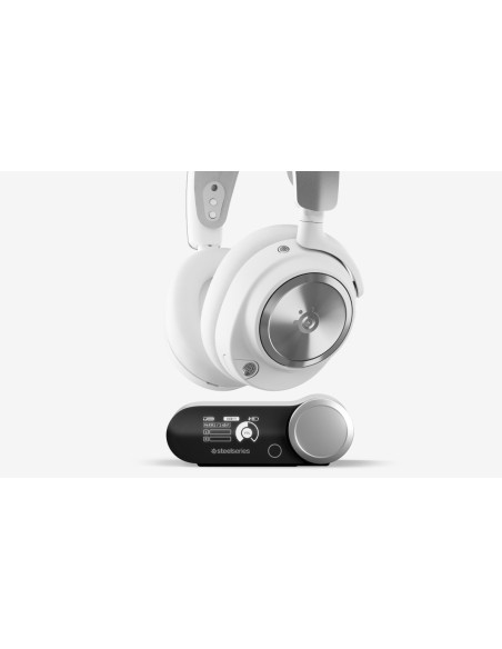 Steelseries Arctis Nova Pro Wireless Zestaw Słuchawkowy Przewodowy I Bezprzewodowy Opaska Na Głowę Gaming Bluetooth Srebrny, Bia