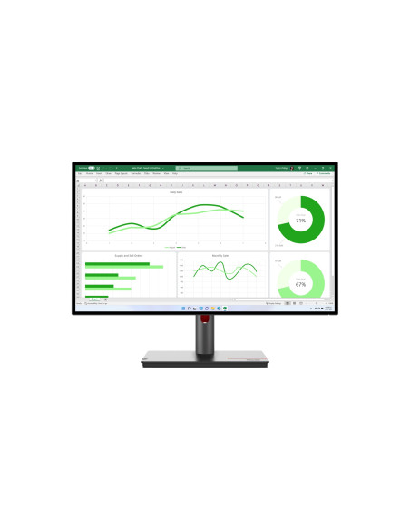 Lenovo Thinkvision P27Q-30 Led Display 68,6 Cm (27") 2560 X 1440 Px Quad Hd Czarny