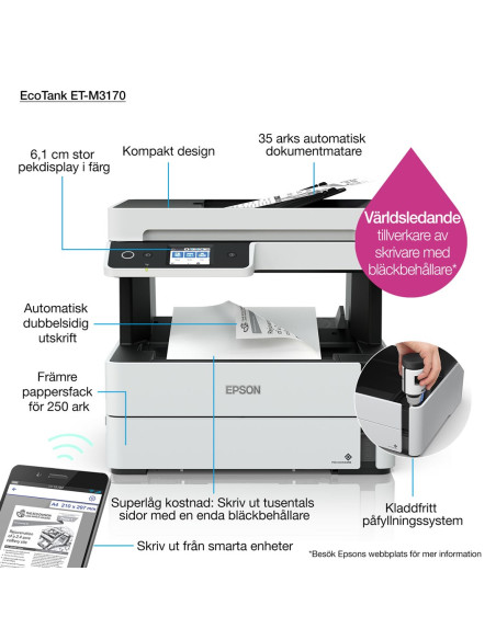 Urządzenie Wielofunkcyjne Epson Ecotank M3170