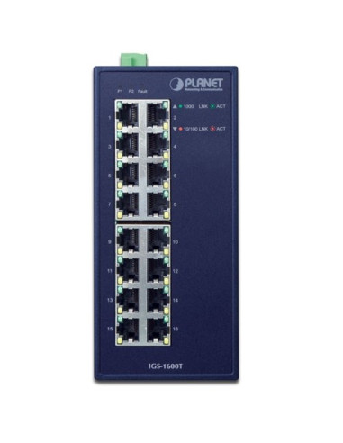 Planet Igs-1600T Łącza Sieciowe Nie Zarządzany L2 Gigabit Ethernet (10/100/1000) Niebieski