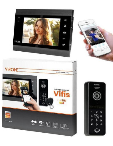 Wideodomofon Wi-Fi Virone Vdp-61Fhdzd/B Tuya