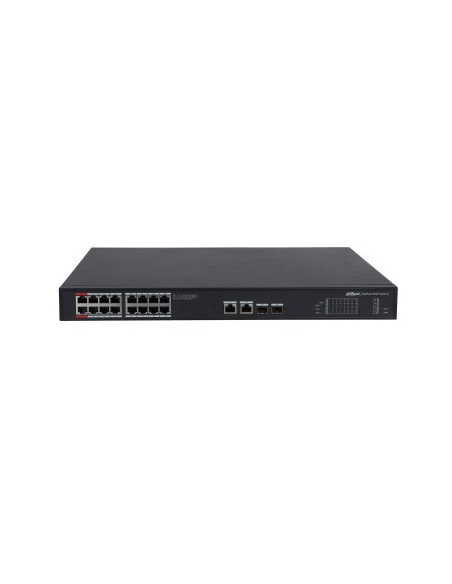 Dahua Technology Poe Pfs3220-16Gt-240 Łącza Sieciowe Nie Zarządzany L2 Gigabit Ethernet (10/100/1000) Obsługa Poe Czarny