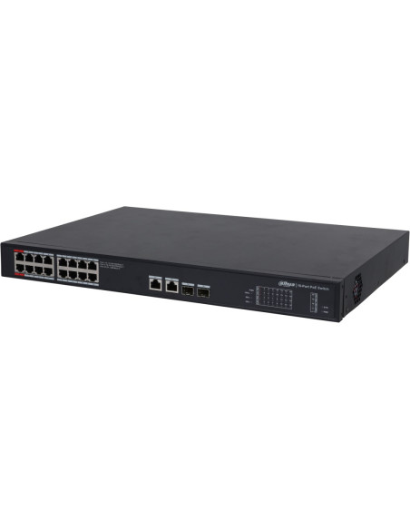 Dahua Technology Poe Pfs3220-16Gt-240 Łącza Sieciowe Nie Zarządzany L2 Gigabit Ethernet (10/100/1000) Obsługa Poe Czarny