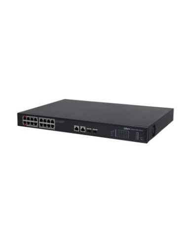 Dahua Technology Poe Pfs3220-16Gt-240 Łącza Sieciowe Nie Zarządzany L2 Gigabit Ethernet (10/100/1000) Obsługa Poe Czarny
