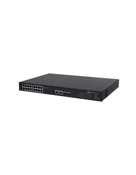 Dahua Technology Poe Pfs3220-16Gt-240 Łącza Sieciowe Nie Zarządzany L2 Gigabit Ethernet (10/100/1000) Obsługa Poe Czarny