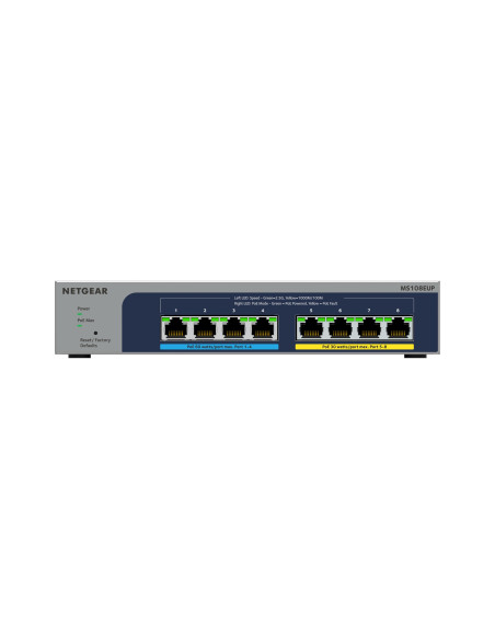 Netgear 8-Port Ultra60 Poe++ Multi-Gigabit (2.5G) Ethernet Plus Switch Zarządzany L2/L3 2.5G Ethernet (100/1000/2500) Obsługa Po