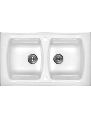 Zlewozmywak Ceramiczny 2-Komorowy Zcl_620N 5908212037836