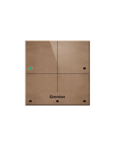 Grenton Panel Dotykowy/ 4 Pola Dotykowe/ Tf-Bus/ Jasny, Wykonany Z Naturalnej Skóry Front