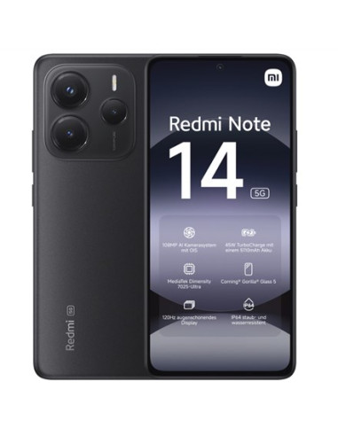 Smartfon Xiaomi Redmi Note 14 5G Midnight Juodas 6/128 Gb