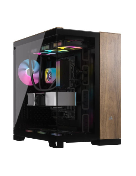 Obudowa Corsair Geh Midi 6500X (Tempered Glass) Black/Walnut Wood