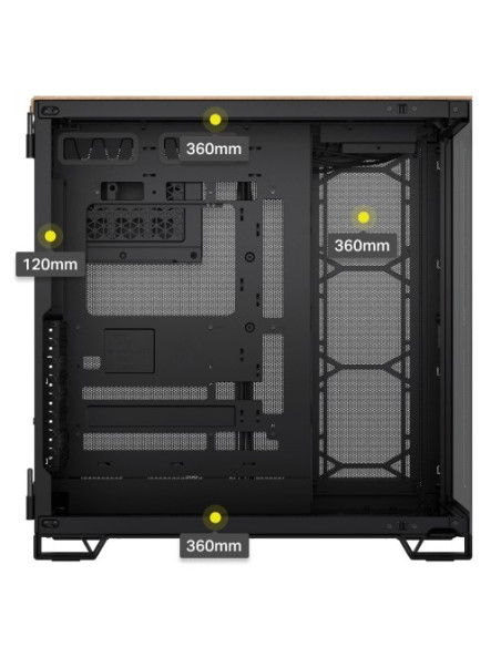 Obudowa Corsair Geh Midi 6500X (Tempered Glass) Black/Walnut Wood