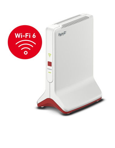 Fritz!Repeater 6000 Router Bezprzewodowy Ethernet Tri-Band (2.4 Ghz/5 Ghz/5 Ghz) Czerwony, Biały