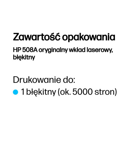 Hp 508A Oryginalny Wkład Laserowy, Błękitny