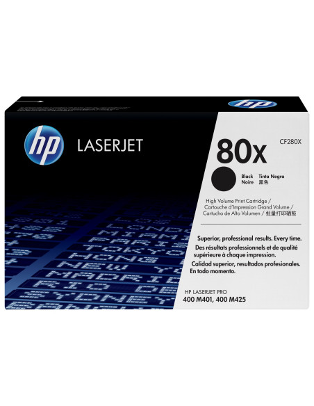 Hp 80X Svart Laserjet-Tonerkassett Med Hög Kapacitet, Original Kaseta Z Tonerem 1 Szt. Oryginalny Czarny