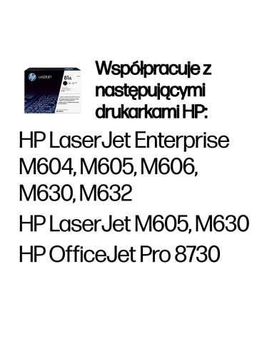 Hp Oryginalny Wkład Laserowy 81A Laserjet, Czarny
