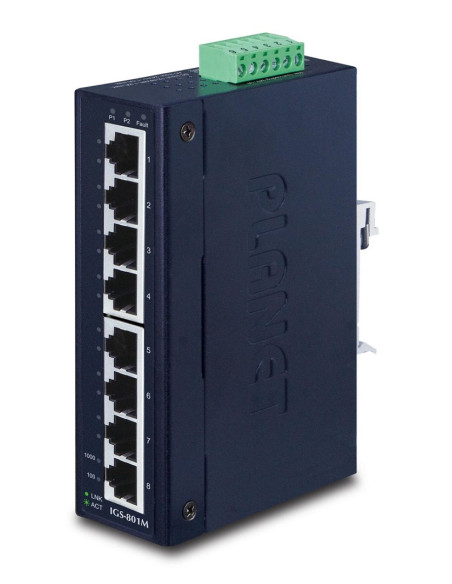 Planet Igs-801M Łącza Sieciowe Zarządzany L2/L4 Gigabit Ethernet (10/100/1000) 1U Niebieski