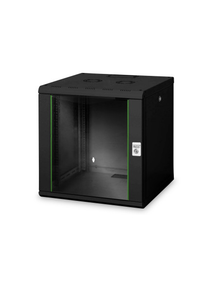 Digitus Szafa Sieciowa Wisząca Unique 19" 12U Rack 600X600, Drzwi Szyba, Czarny, Niedzielona, Złożona, 100Kg