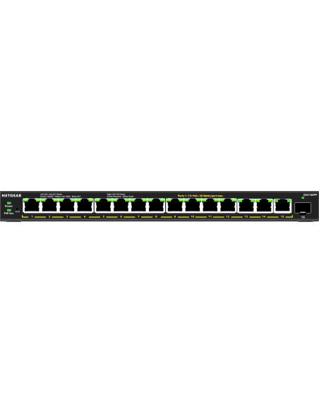 Netgear 16-Port High-Power Poe+ Gigabit Ethernet Plus Switch (231W) With 1 Sfp Port (Gs316Epp) Zarządzany Gigabit Ethernet (10/1