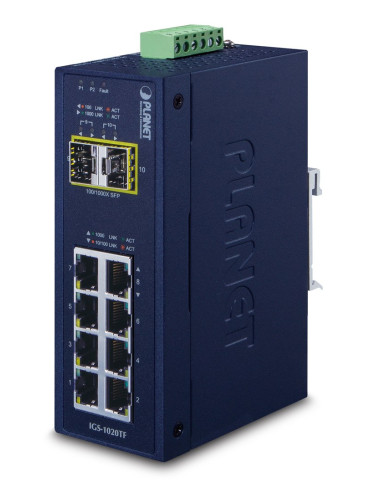 Planet Igs-1020Tf Łącza Sieciowe Nie Zarządzany Gigabit Ethernet (10/100/1000) Czarny