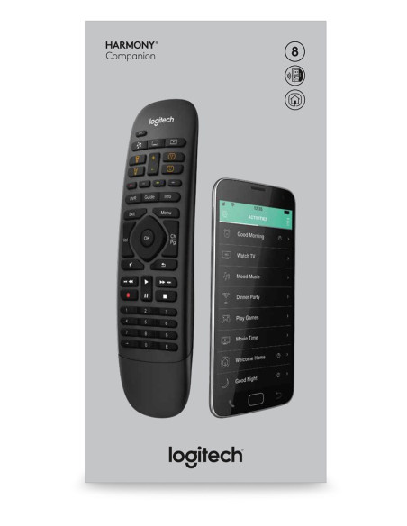 Logitech Harmony® Companion Pilot Ir Wireless/Wi-Fi Audio, Dvr, Konsola Do Gier, System Kina Domowego, Pc, Smartfon, Tv, Tablet 