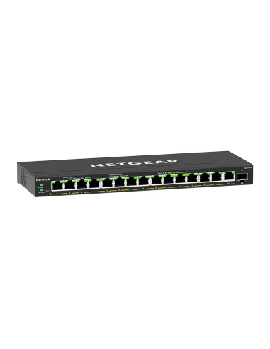 Netgear Gs316Ep-100Pes Łącza Sieciowe Zarządzany Gigabit Ethernet (10/100/1000) Obsługa Poe Czarny