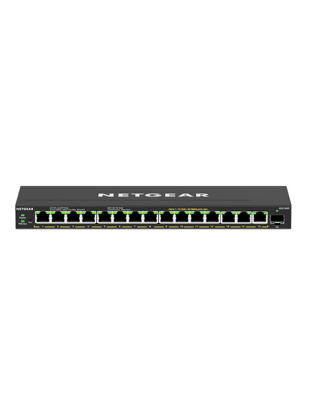Netgear Gs316Ep-100Pes Łącza Sieciowe Zarządzany Gigabit Ethernet (10/100/1000) Obsługa Poe Czarny