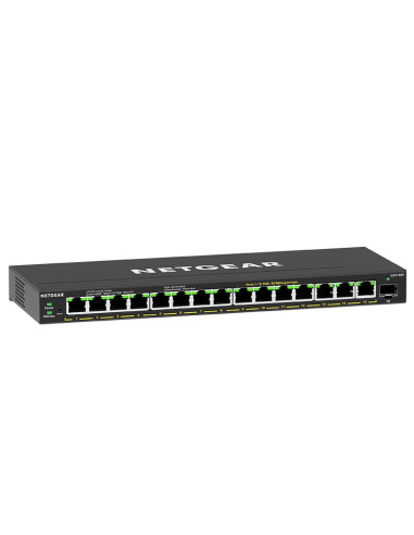 Netgear Gs316Ep-100Pes Łącza Sieciowe Zarządzany Gigabit Ethernet (10/100/1000) Obsługa Poe Czarny