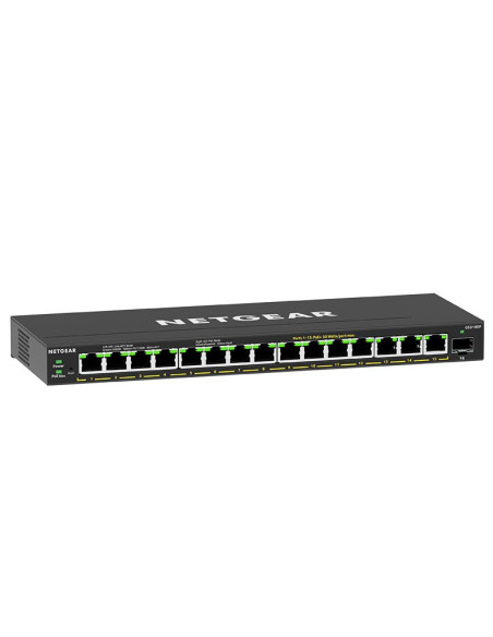 Netgear Gs316Ep-100Pes Łącza Sieciowe Zarządzany Gigabit Ethernet (10/100/1000) Obsługa Poe Czarny