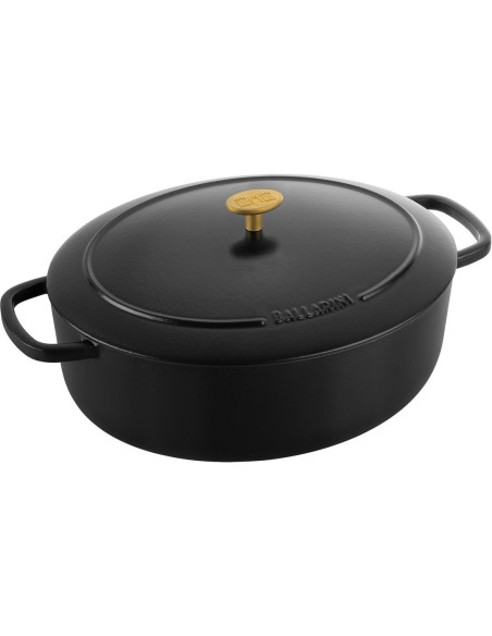 Garnek Żeliwny Owalny Ballarini Bellamonte - Czarny, 6.5 Ltr
